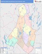 Lewiston-Auburn Metro Area Digital Map Color Cast Style